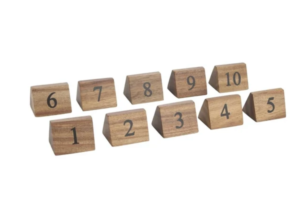 Wooden Triangle Table Numbers – The Revelry